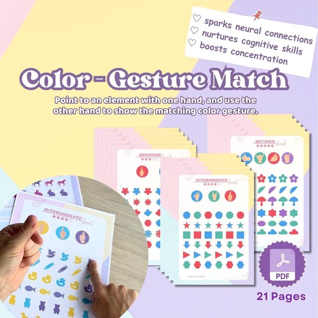 Color Gesture Match printable