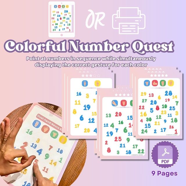 Colorful Number Quest printable — cover